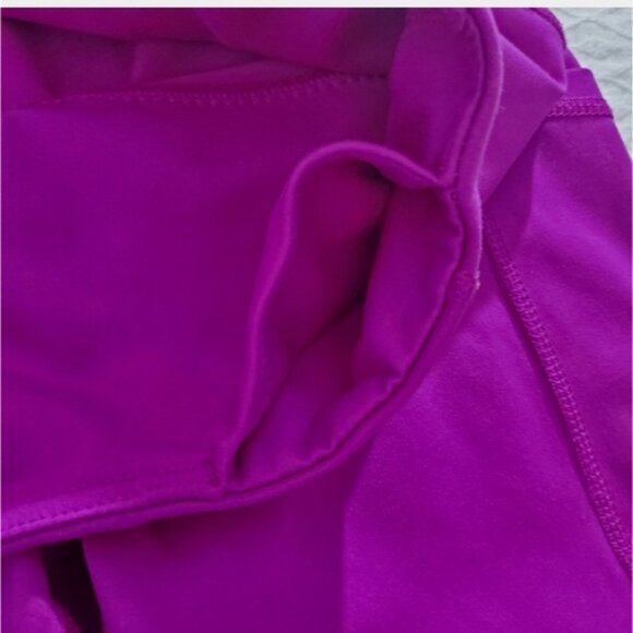 YOGALICIOUS [LUX] "Lenox" High Rise No Show Fushia Leggings with Pockets- S - Picture 10 of 12